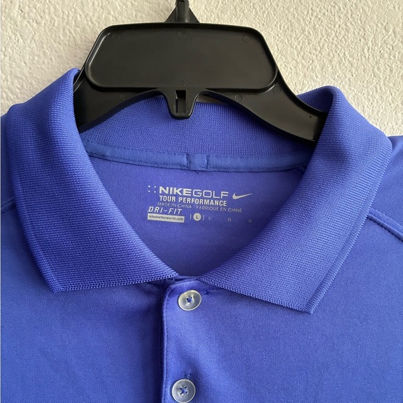 Nike Men Dri-FIT Micro Golf Polo Tee Blue L - Picture 6 of 13